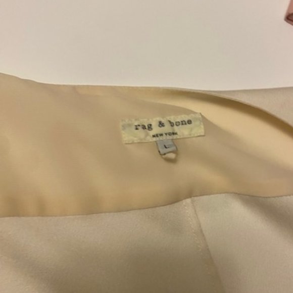Rag And Bone Cream Silk Button Down Open Jacket Womens Size Large - Picture 3 of 3